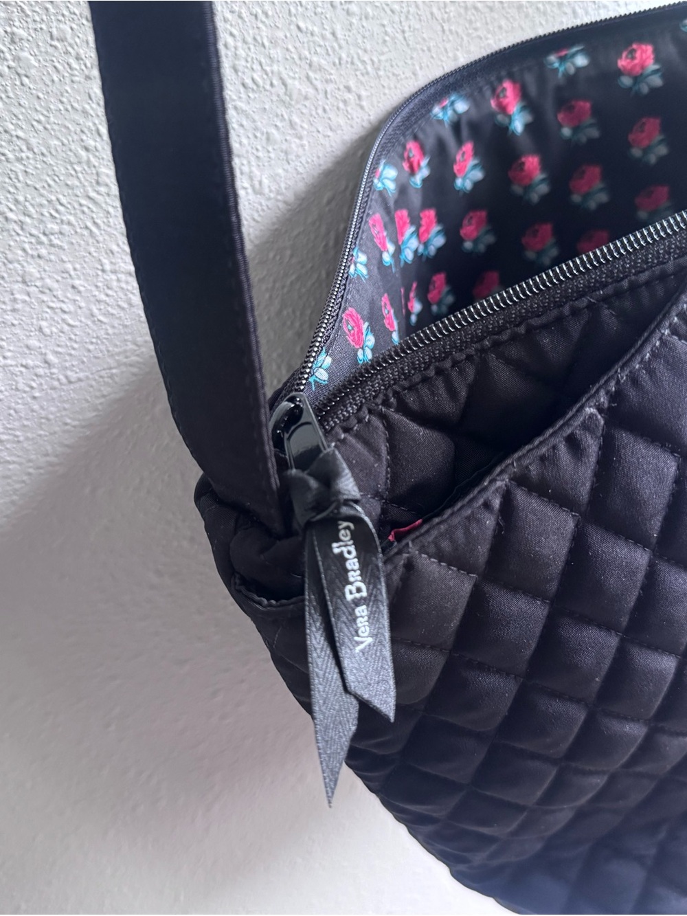 Vera Bradley Quilted Black Crossbody Bag